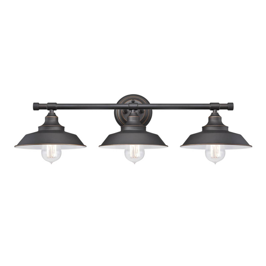 Westinghouse Iron Hill vägglampa, svart, 3 lampor