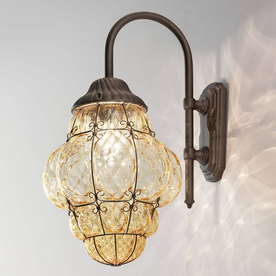 Utomhusvägglampa Classic bärnsten