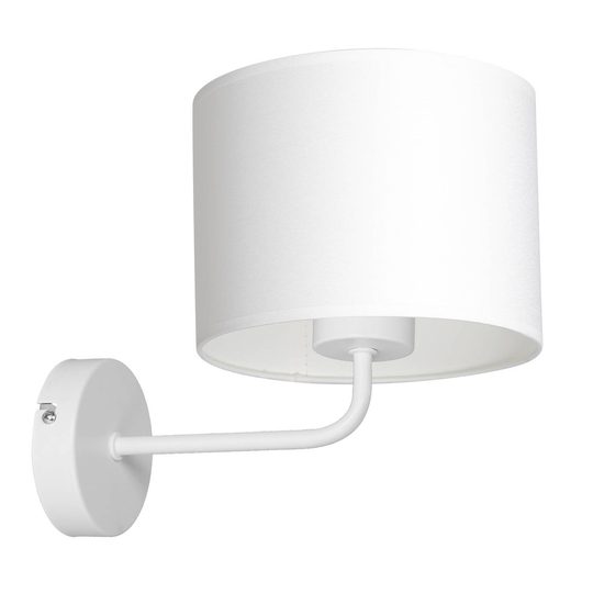 Vägglampa Soho, cylindrisk, vit