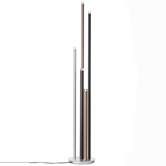 LED-golvlampa Cembalo 5 lampor med fotdimmer