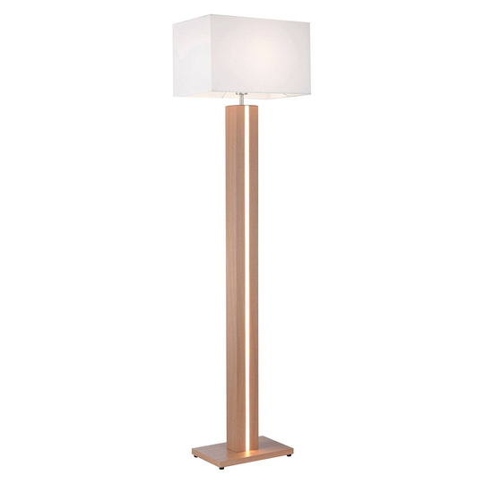 Golvlampa Amanda i träoptik 2 lampor