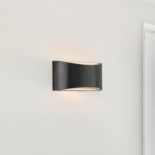 LED-vägglampa Arles, dimbar, svart