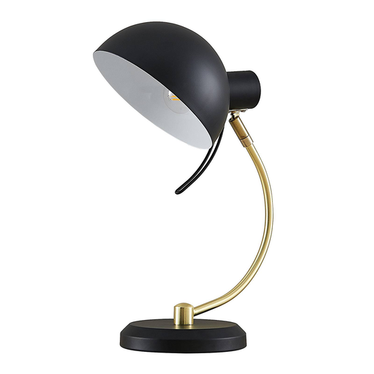 Lindby Taissia bordslampa, svart, mässing