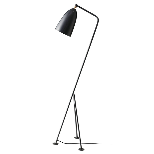 GUBI Gräshoppa trebent golvlampa, antracit
