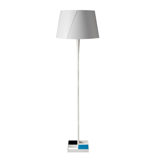 TATO De-Lux D4 Golvlampa Blå & Matt Vit