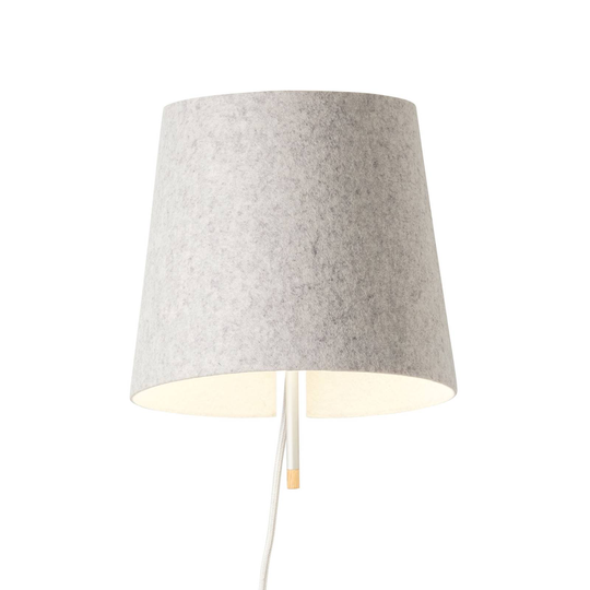 Vägglampa MUUN kontaktsladd, marmor/ullvitt