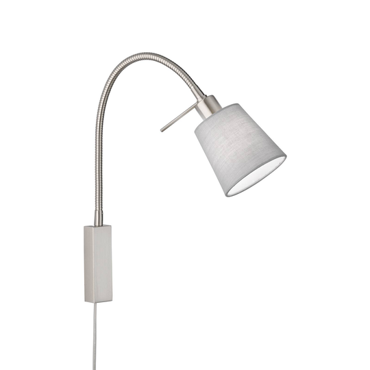 Vägglampa Moln av chintz, nickel/grå