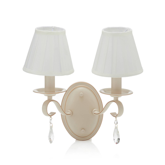 Vägglampa Brionia med satinskärm