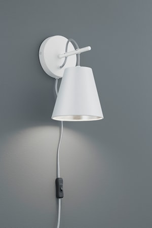 Andreus Vägglampa E14 Vit/Silver