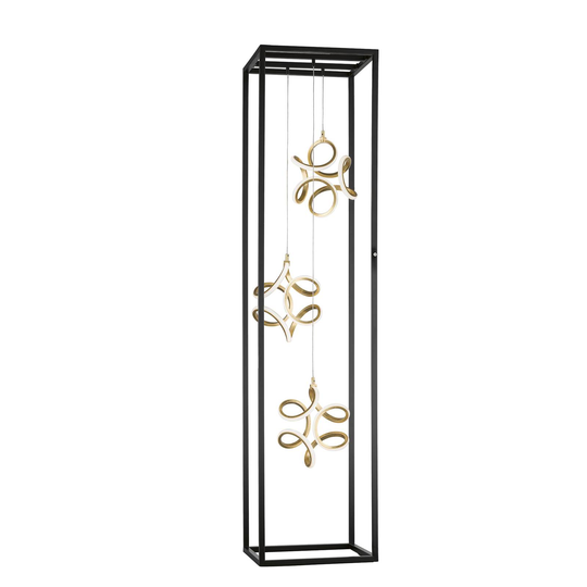 LED-golvlampa Gesa, 3 lampor