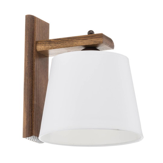 Vägglampa Sweden med trästativ, nötträd ek