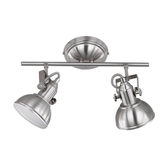 Taklampa Gina, 2 lampor, nickel matt