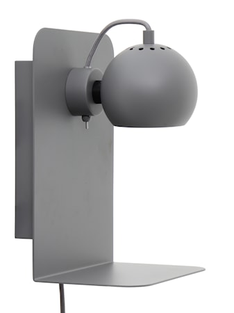 Ball Vägglampa med usb Matt Ljusgrå