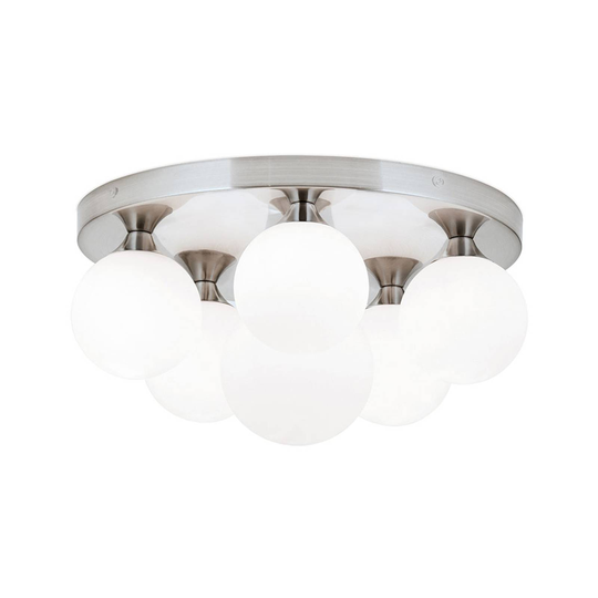 Taklampa Snowwhite, takkåpa Ø 36 cm, nickel