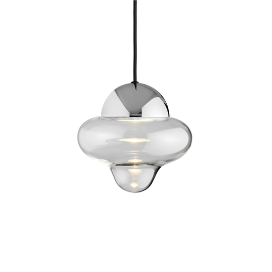 Design By Us Nutty Taklampa Transparent/ Krom