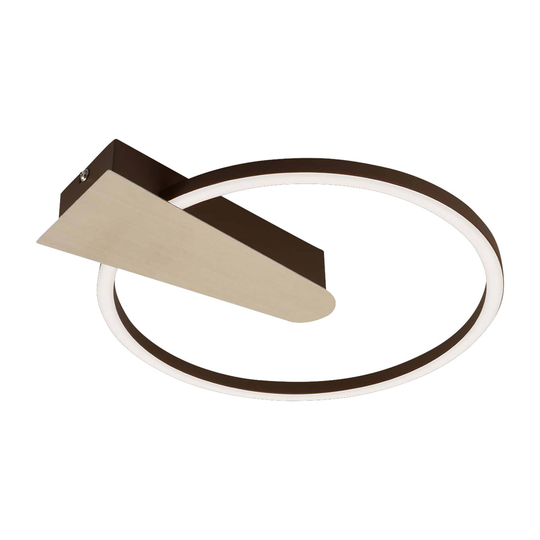 LED-taklampa Nico, 3 000 K, rund, guld