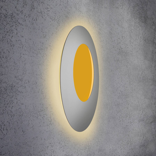 Escale Blade Open LED-vägglampa RGBW silver Ø79 cm
