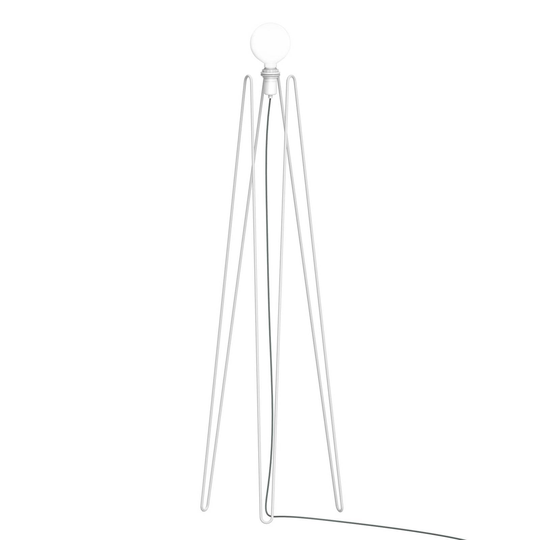 GRUPA Model M2 LED-golvlampa vit, svart kabel