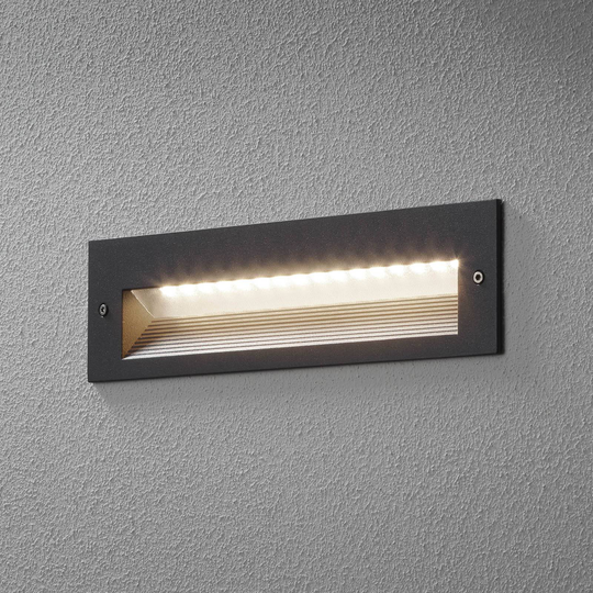 BEGA 33054 LED-vägginbyggnad 3 000 K grafit 26 cm