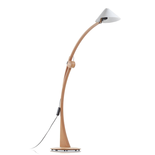 Golvlampa Pollo E27 i bok, dimbar