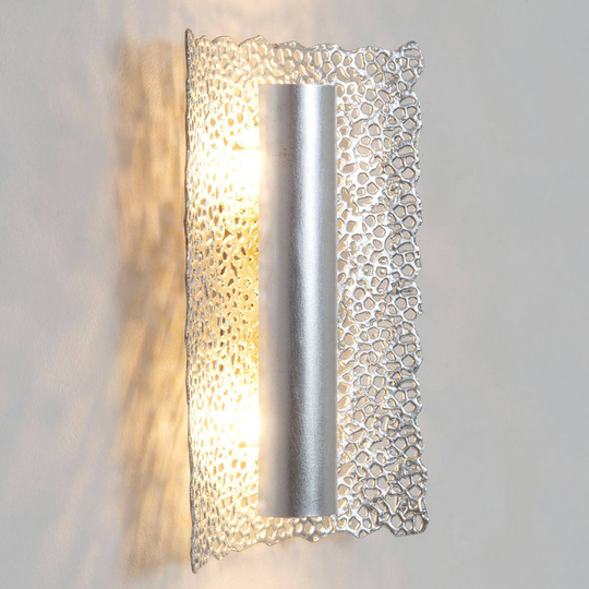 Vägglampa Utopistico i silver och krom