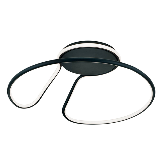 LED-taklampa Claire, svart, dimbar