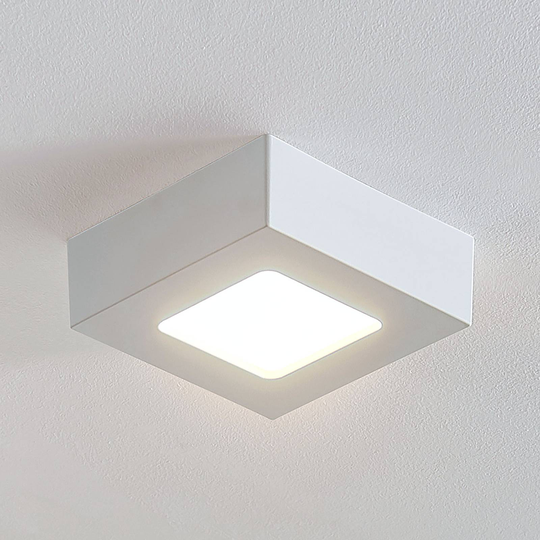 LED-taklampa Marlo vit 3 000 K kantig 12,8cm
