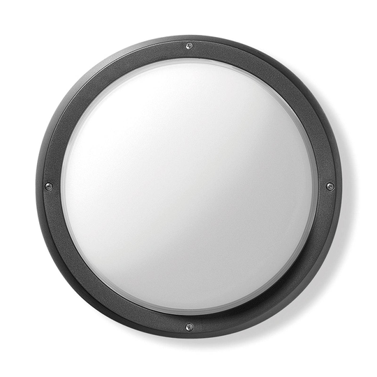 Utomhusvägglampa EKO +26, Ø 29 cm, metall-antracit