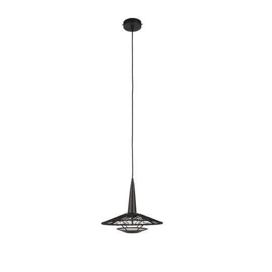 Forestier Carpa S hänglampa, svart, Ø 34 cm