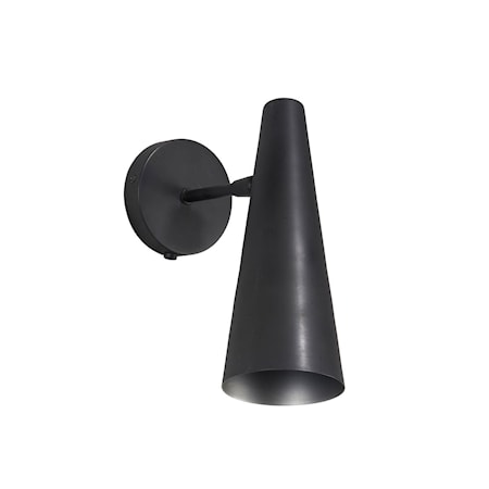 Vägglampa Precise Mattsvart Kort