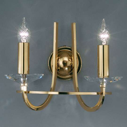 KOLARZ Imperial vägglampa, mässing, 2 lampor