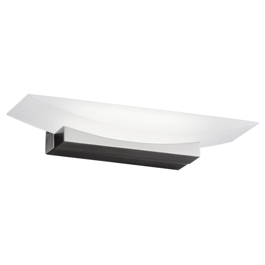 LED-vägglampa Bowl TW, bredd 30 cm, nickel