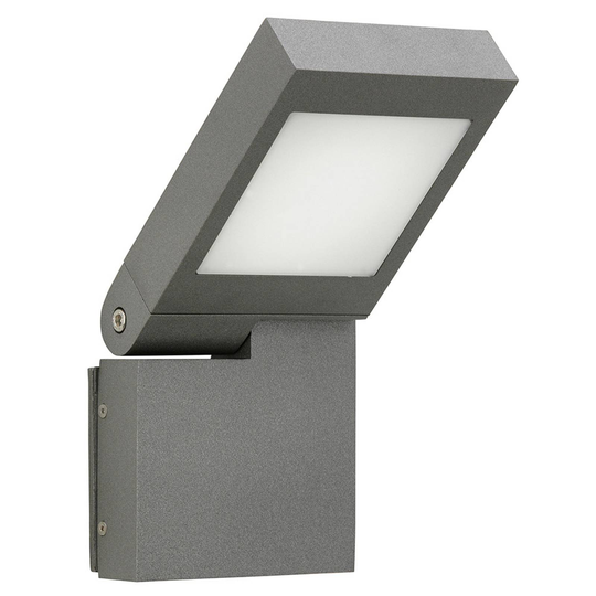 LED-vägglampa 0111, svängbart huvud, antracit