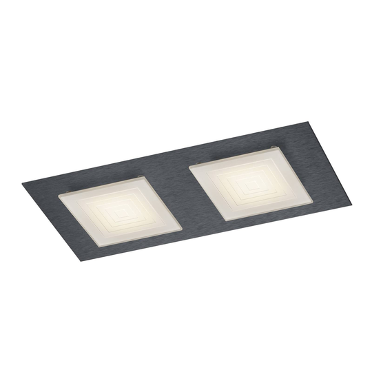 BANKAMP Ino LED-taklampa 2 lampor antracit