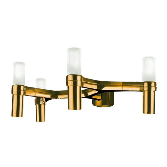 Nemo Crown 4 Vägglampa Guld Belagt