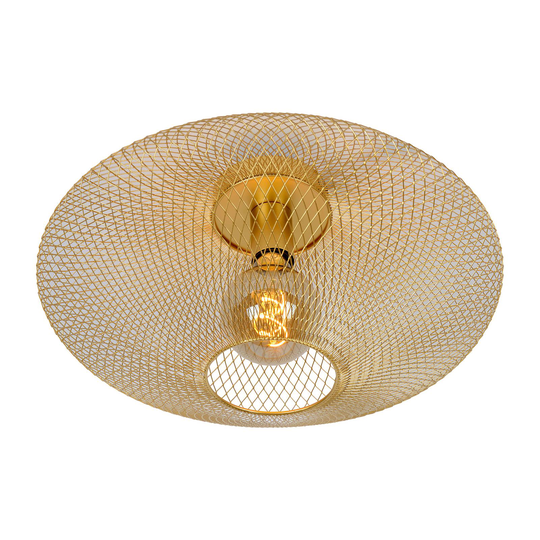 Taklampa Mesh, trapetsformig, guld