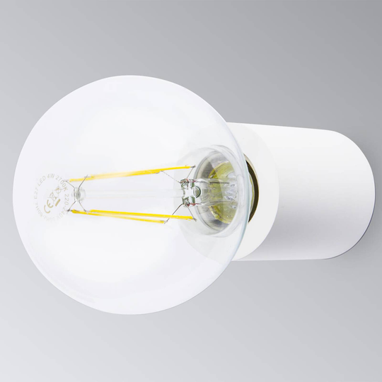 Ten - minimalistisk vägglampa, vit