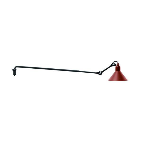Lampe Gras N213 Vägglampa Matt Svart & Matt Röd