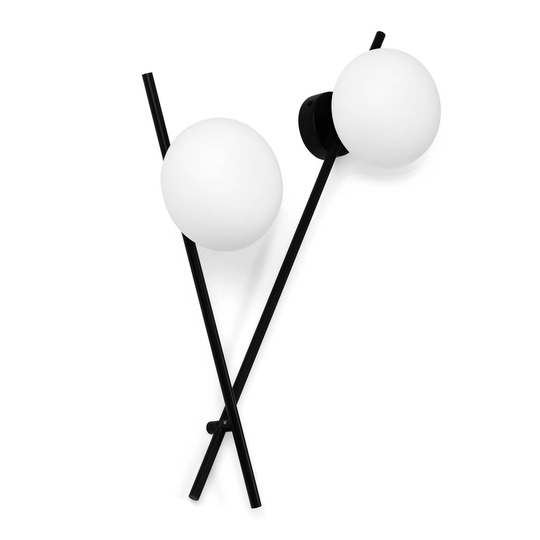 Vägglampa Mikado, rörlig, 2 lampor