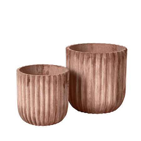 Krukor Cylinder 2-pack Fiberlera Brun