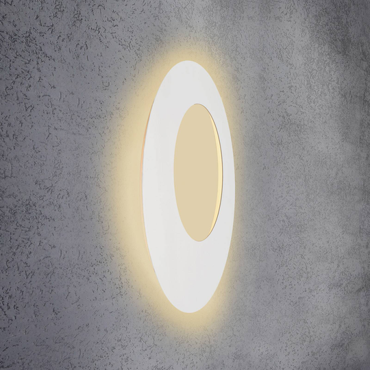Escale Blade Open LED-vägglampa, vit, Ø 79 cm