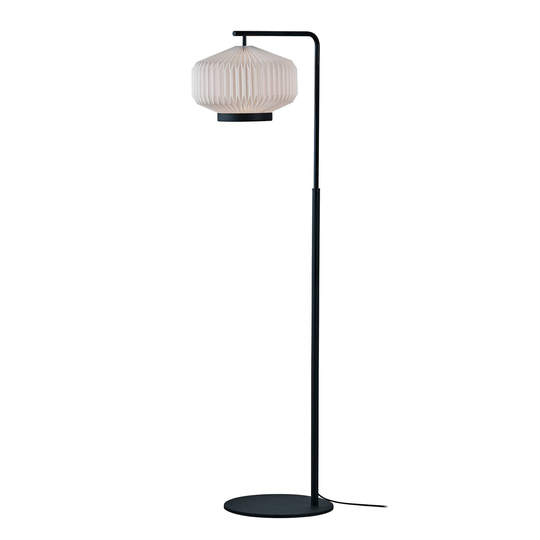 LE KLINT Shibui golvlampa med veckad skärm