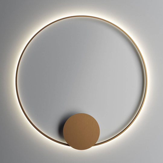 Fabbian Olympic LED-vägglampa 3 000 K Ø110cm brons