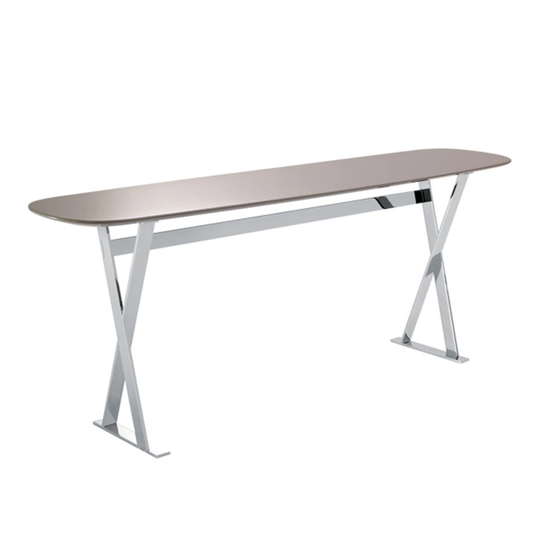 Pathos Console 150, H73, Bronzed nickel painted, Glossy Anthracite top
