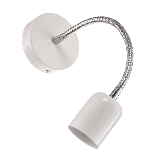 Vägglampa Maxi med flexibel arm, vit