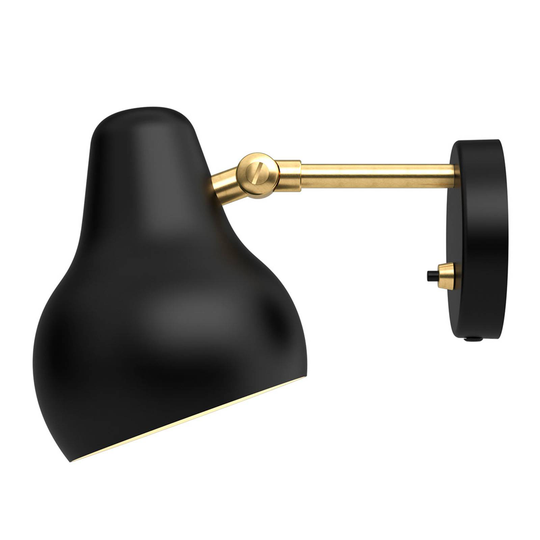 Louis Poulsen VL38 LED-designvägglampa, svart