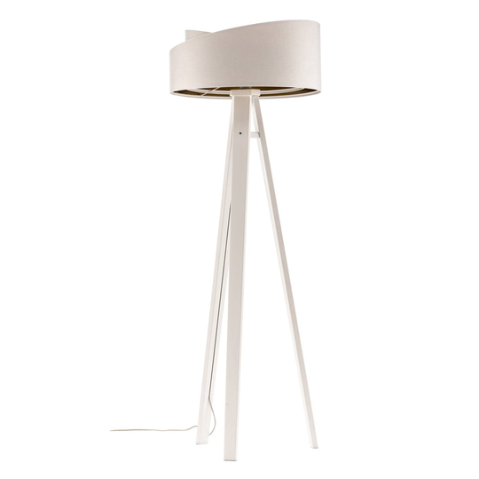 Golvlampa Chloe med tvåfärgad lampskärm