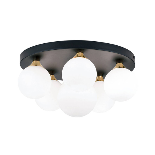 Taklampa Snowwhite, takkåpa Ø 36 cm, svart