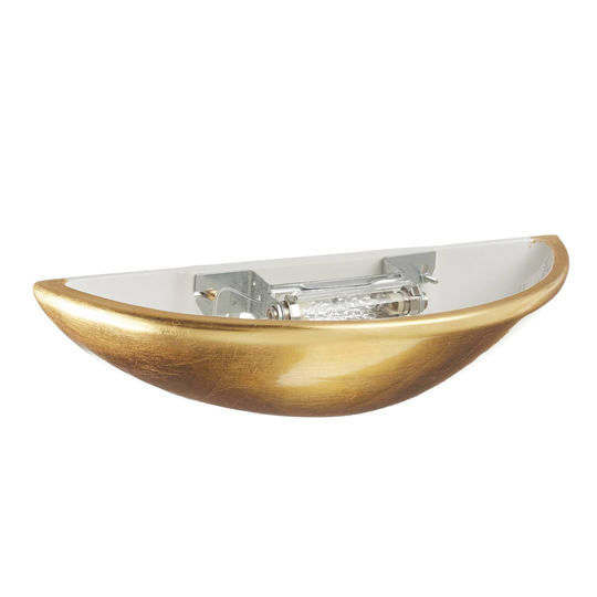 Enkel vägglampa Matteo, guld