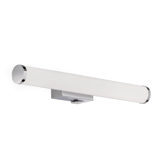 LED-vägglampa Mattimo, bredd 40 cm, krom